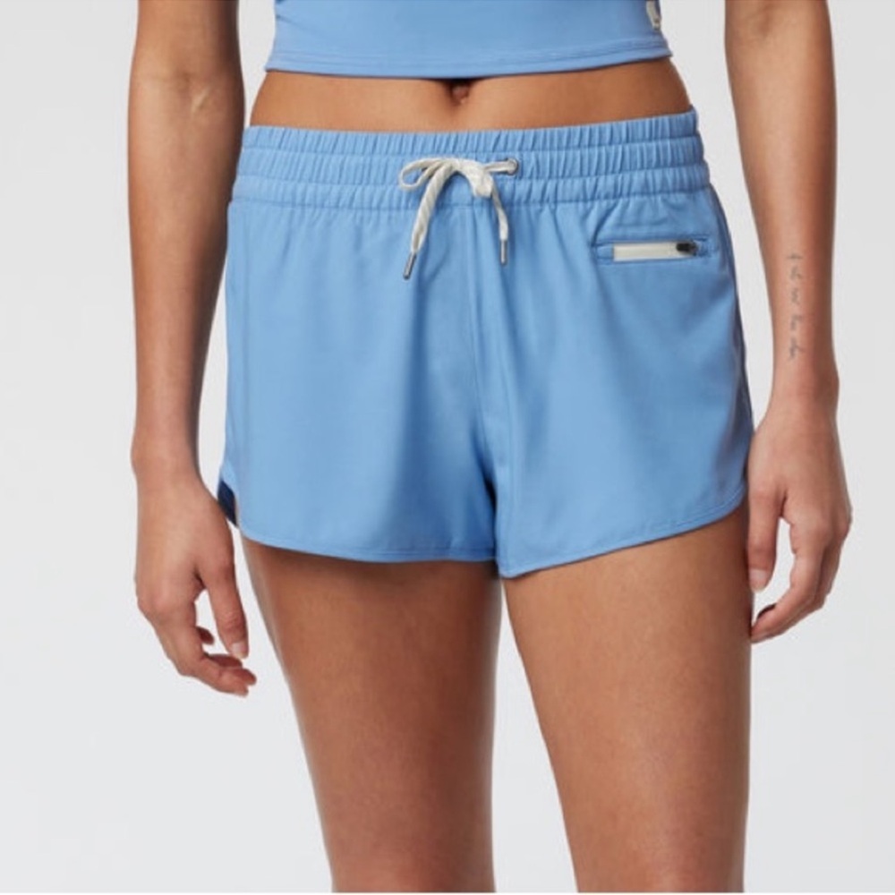 Light Blue Women's Active Shorts with Drawstring